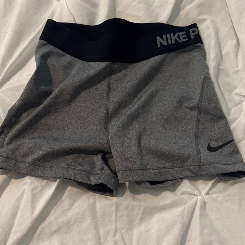 Nike Women's Black and Gray Athletic Shorts